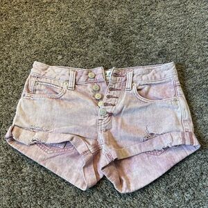 We The Free Light Pink Jean Shorts